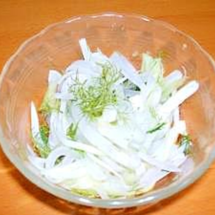 素材の味を 新タマネギとフェンネルのサラダ